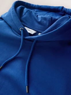 Next - Ajustement régulier - Sweat-shirt à capuche en jersey riche en coton épais Bleu cobalt Online