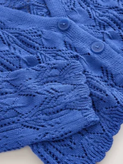 Next Bleu cobalt - Cardigan en maille (3-16ans) Sale