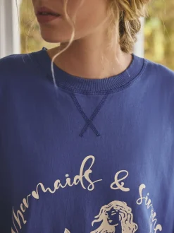 Next Bleu cobalt - Chemise de nuit graphique Hot