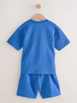 Next Bleu cobalt - Ensemble t-shirt et short épais décontracté (3-16ans) Hot