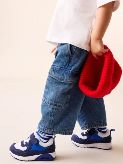 Next - Entraîneurs en dentelle élastique Bleu cobalt Outlet