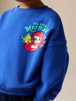 Next Bleu cobalt - Sweat-shirt Col rond The Little Mermaid (3mois à7ans) Hot
