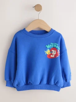 Next Bleu cobalt - Sweat-shirt Col rond The Little Mermaid (3mois à7ans) Hot