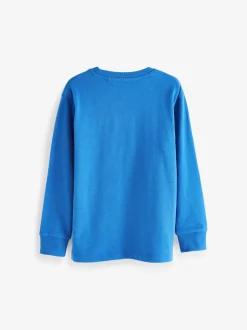 Next - T-shirt confortable à manches longues (3-16 ans) Bleu cobalt Clearance