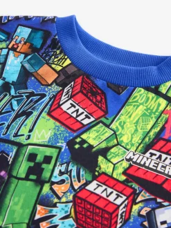 Next - T-shirt Minecraft (3-16ans) Bleu cobalt Online