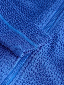 Next Bleu cobalt froissé - Maillot de bain rash à manches longues Discount