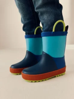 Next - Bottes de pluie à poignée Bleu color block Outlet