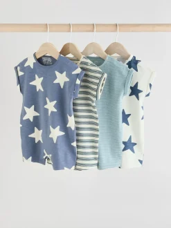 Next Bleu de sarcelle - 100% Coton Peignoirs Bébé 4 Lot Clearance