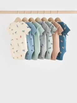 Next Bleu de sarcelle - Bébé 100% coton Corps 7 Lot Hot