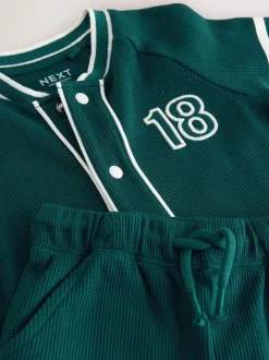 Next Bleu de sarcelle - Ensemble short universitaire à manches courtes (3mois à7ans) Hot