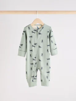 Next Bleu de sarcelle - Lot de 3 dors-bien zippés imprimés bébé (0mois-3ans) Outlet
