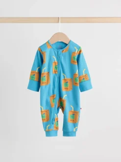 Next Bleu de sarcelle - Lot de 3 dors-bien bébé à fermeture éclair bidirectionnelle (0mois -3ans) New