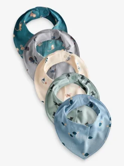 Next Bleu de sarcelle - 5{Paquet Dribble Bébé 100% Coton BIBS Clearance