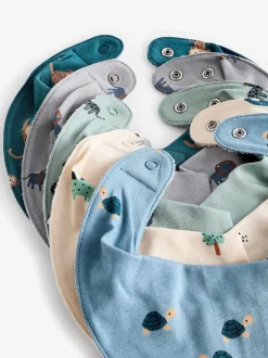 Next Bleu de sarcelle - 5{Paquet Dribble Bébé 100% Coton BIBS Clearance