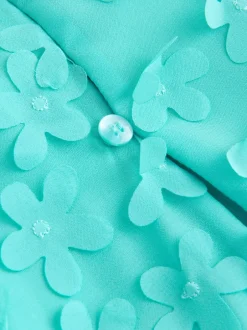 Next Bleu de sarcelle - Robe manches courtes  3D Flowers Robe (3mois -8ans) Best