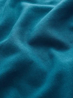 self. Bleu de sarcelle - Sweat à col zippé Outlet