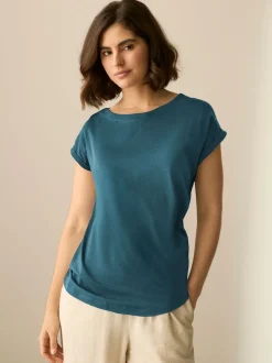 Next - T-shirt à manches cap Bleu de sarcelle Online