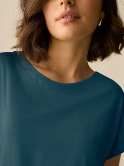 Next - T-shirt à manches cap Bleu de sarcelle Online