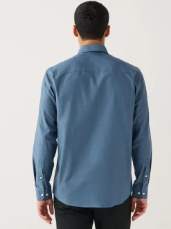 Next - Ajustement régulier - Chemises Oxford boutonnées Easy Iron Bleu Denim Best