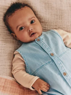 Next Bleu Denim - Ensemble bébé salopette et body (0mois-2ans) Discount