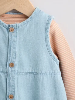 Next Bleu Denim - Ensemble bébé salopette et body (0mois-2ans) Discount