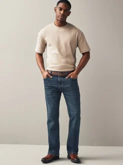 Next Bleu délavé - Bootcut - Jean authentique ceinturé Hot