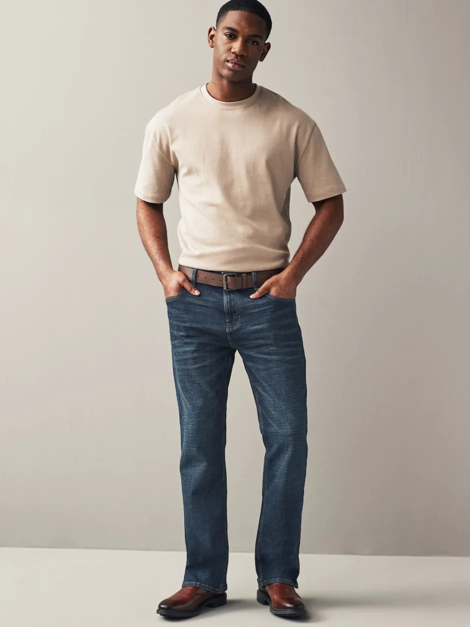 Next Bleu délavé - Bootcut - Jean authentique ceinturé Hot