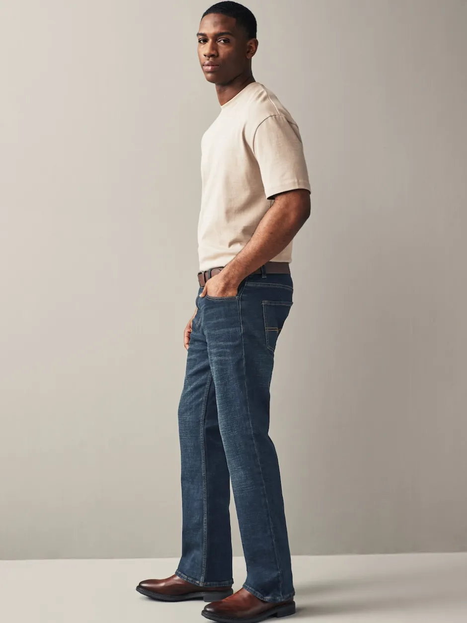 Next Bleu délavé - Bootcut - Jean authentique ceinturé Hot