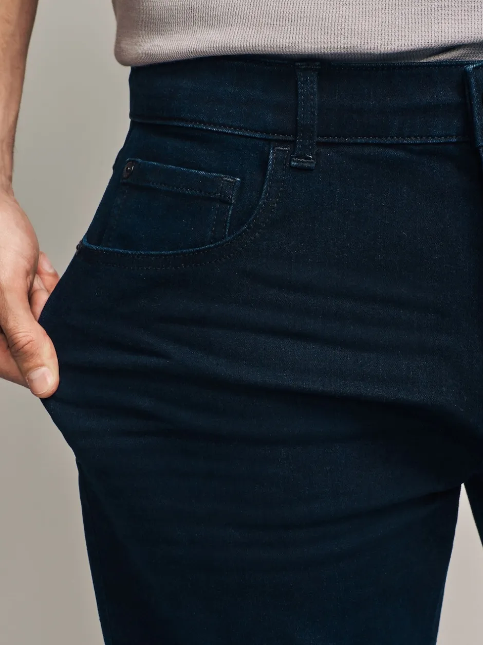 Next bleu encre - Coupe droite Essential Extensible Jeans Discount