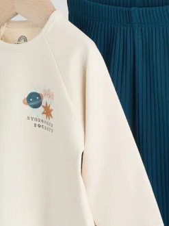 Next - Ensemble haut et legging bébé 2 pièces (0mois-3ans) Bleu espace Online