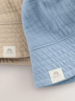 Next Bleu et beige - Paquet de bonnets pour bébé 2 (0mois-2ans) Sale