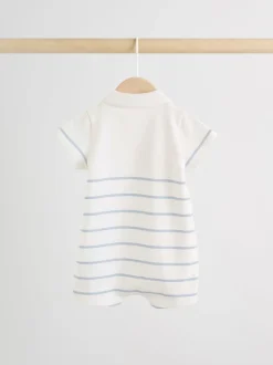Next Bleu et Blanc rayées - Barboteuse en jersey pour bébé 2 Pack Outlet