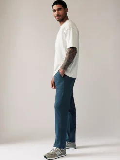 Next - Ajustement droit - Pantalon chino stretch Bleu foncé Clearance