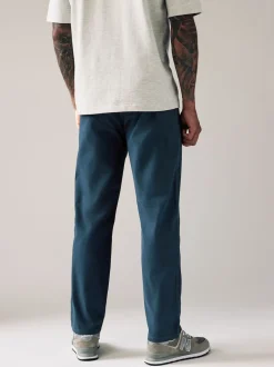 Next - Ajustement droit - Pantalon chino stretch Bleu foncé Clearance