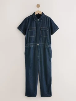 Next bleu foncé - Combinaison de maternité en Jean 100% coton Best