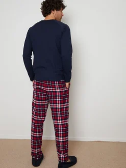 Threadbare - Ensemble pyjama Blend manches longues bleu foncé Outlet