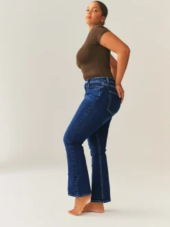 Next bleu foncé - Jean bootcut extensible en denim Hourglass