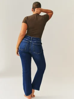 Next bleu foncé - Jean bootcut extensible en denim Hourglass