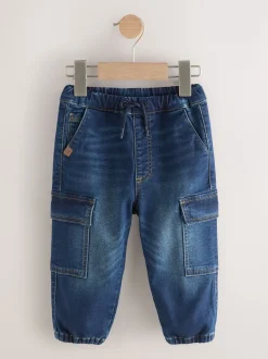 Next bleu foncé - Jean cargo large extensible confortable (3mois -7ans) Online