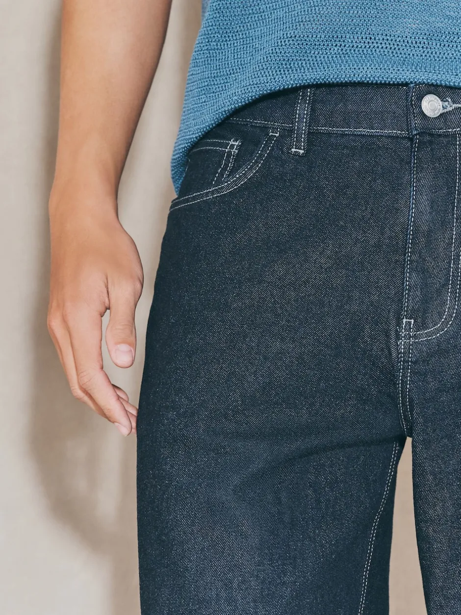 Next bleu foncé - Jean EDIT coupe ample Hot
