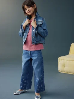 Next bleu foncé - Jean large avec ornements thermiques (3-16ans) New