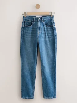 Next bleu foncé - Jean mom Hourglass Comfort colonne extensible