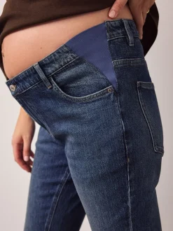 Next bleu foncé - Jean évasé en denim de grossesse Clearance