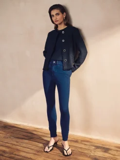 Next bleu foncé - Leggings Jersey Denim New