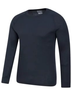 Mountain Warehouse bleu foncé - Haut thermique Talus homme à col rond Sale
