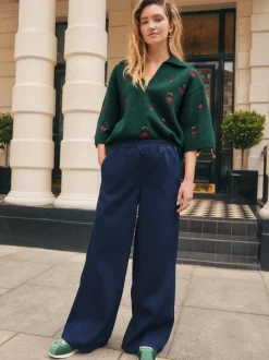 Next bleu foncé - Pantalon de jogging en jersey denim Best