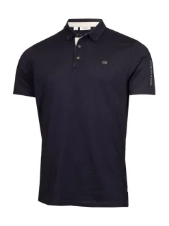 Calvin Klein Golf - Polo Uni bleu foncé Sale