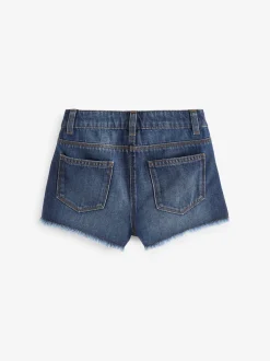 Next bleu foncé - Short en jean à bords effilochés (3-16ans) Best