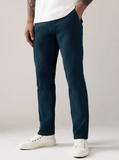 Next - Slim Fit (Slim Fit) - Pantalon chino stretch Bleu foncé Sale