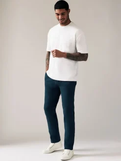 Next - Slim Fit (Slim Fit) - Pantalon chino stretch Bleu foncé Sale